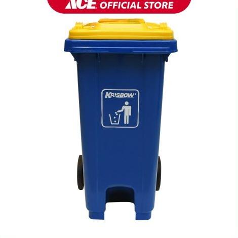 Ace - Krisbow 120 Ltr Tempat Sampah Plastik Outdoor - Biru barang ready terus