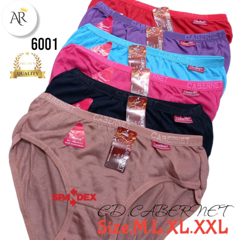 CD Celana dalam Wanita dewasa M.L.XL.XLL//Cd celana dalam cabernet (Isi 6 pcs)