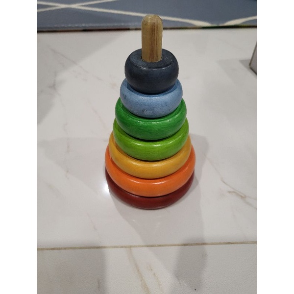 PRELOVED LETTERINPINE STACKING TOWER CLASSIC / STACK / SUSUN BALOK KAYU