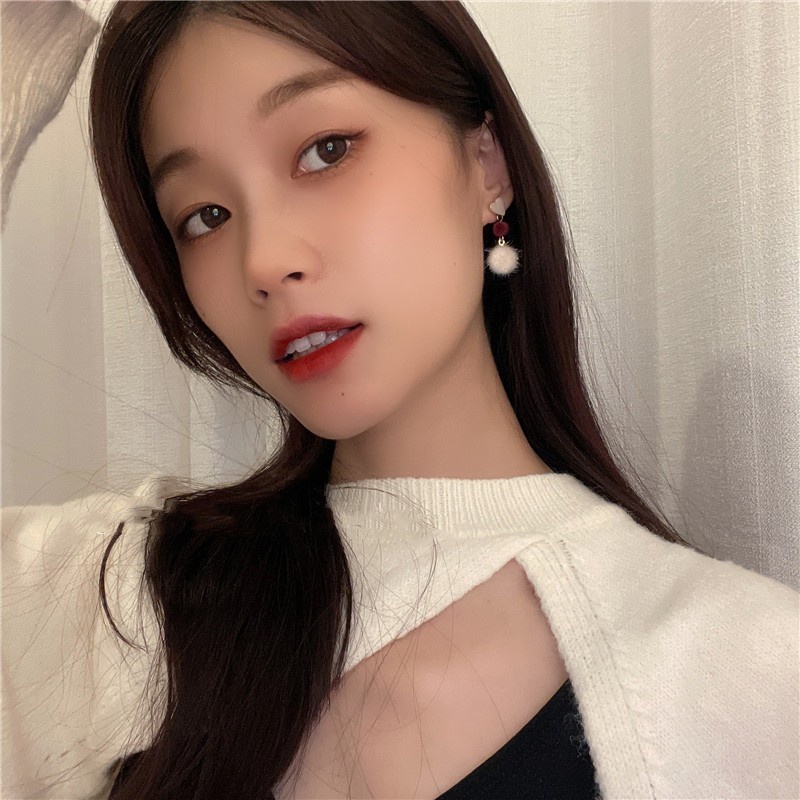 Anting Tusuk Sterling Silver 925 Model Hati Warna Pink Untuk Wanita