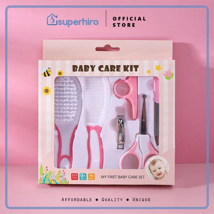 Gunting Kuku Set Nail Clipper Sisir New Born Baby Safe Bayi Set 6IN1