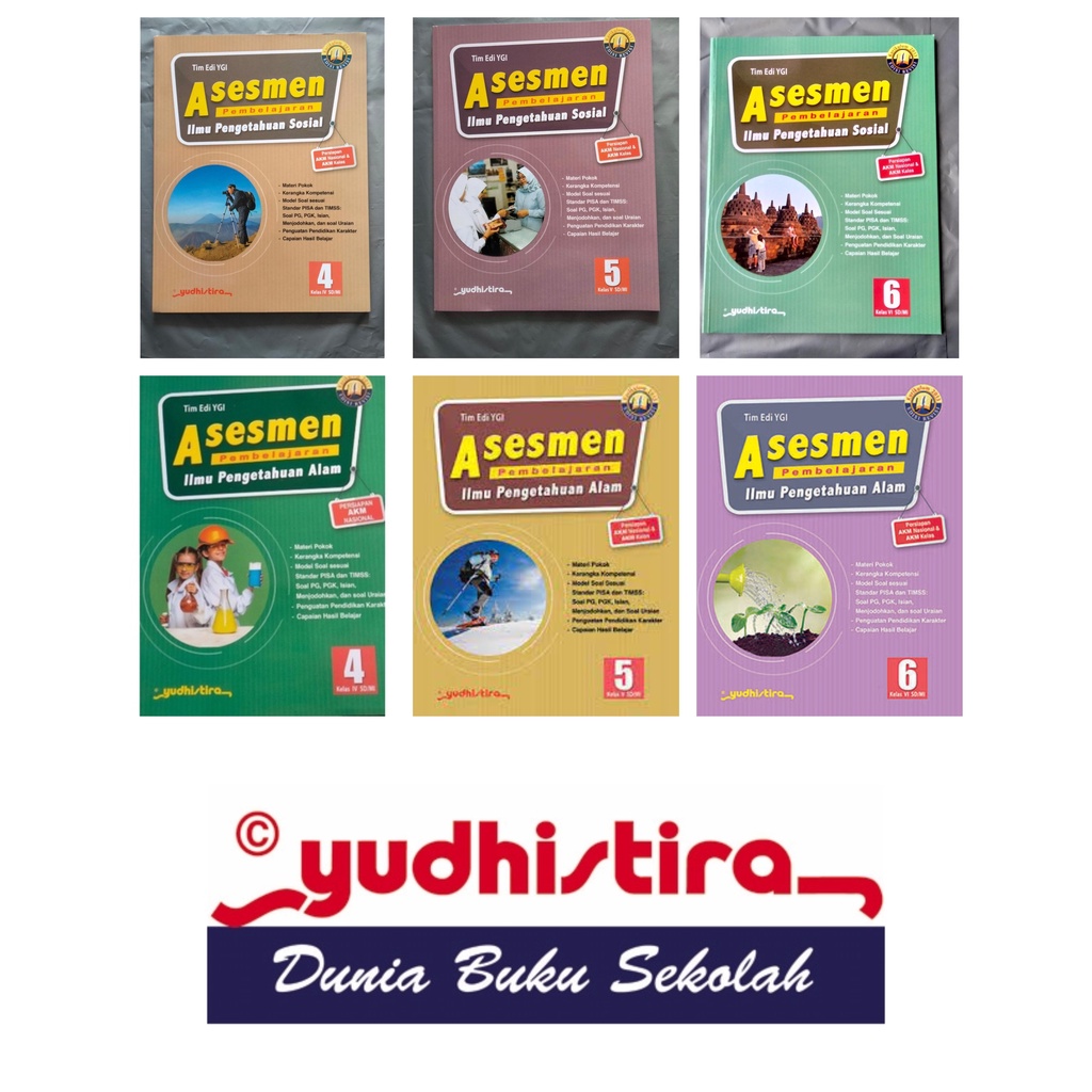 BUKU SOAL AKM ASESMEN PEMBELAJARAN IPA IPS SD KELAS 4 5 6 YUDHISTIRA