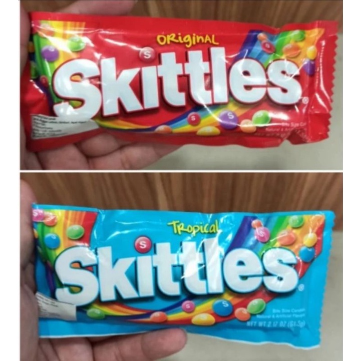 

Skittles Chewy Candy Permen Lunak Permen Kunyah Rasa Buah 61g