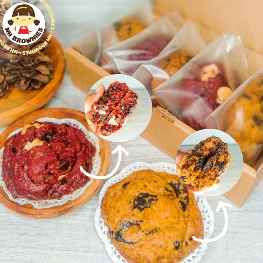 

[ISI 5PCS] SOFT COOKIES / CEMILAN COOKIES / COOKIES CHOCOLATE / COOKIES RED VELVET - BY NH BROWNIES