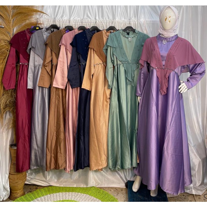 Gamis Satin Polos