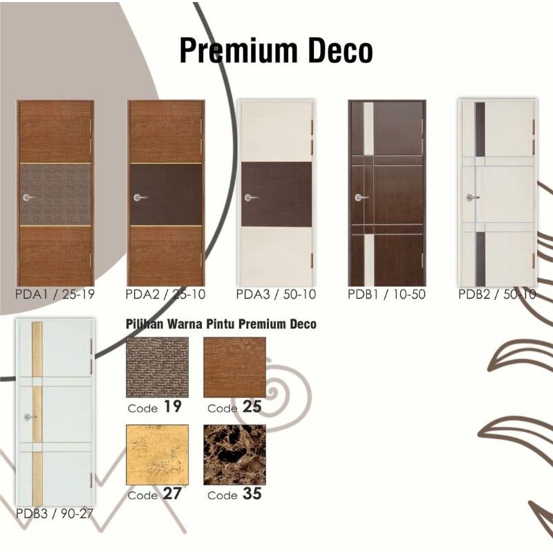 Pintu WPC / Pintu ABS / Pintu S-plus Premium Deco