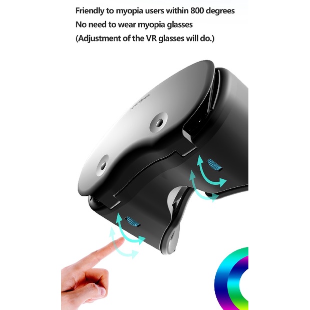 VRG PRO X7 - 3D Smart Virtual Reality Glasses for 5-7 inches Phones