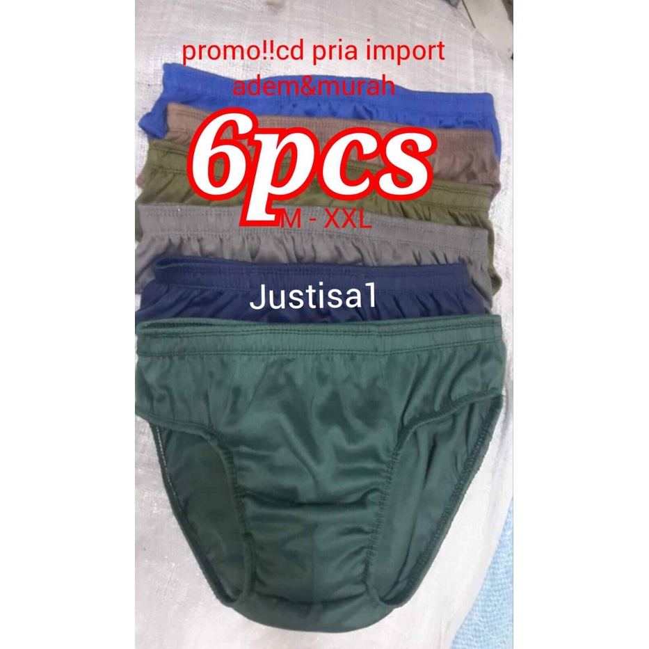 promo!!6 pcs cod celana dalam pria underwear pria celana dalem pria