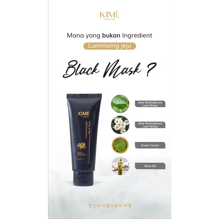 Promo Bundle Black Mask dan Brightening Soap Sabun Kime Skincare