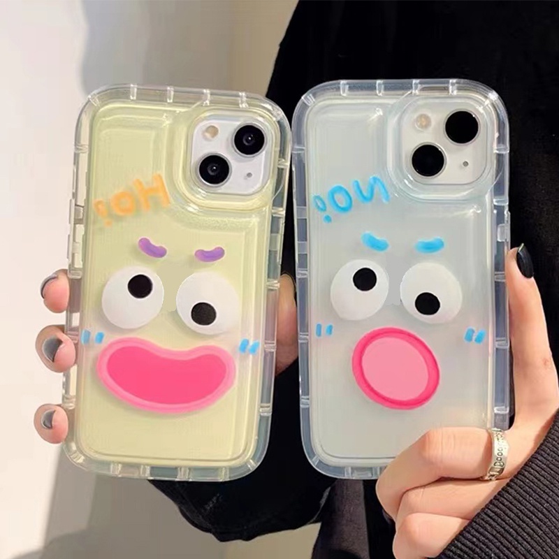 Soft Case Silikon TPU Transparan Motif Wajah Lucu Untuk IPhone 14 11 13 12 Pro XS Max 6 6S 7 8 Plus X XR
