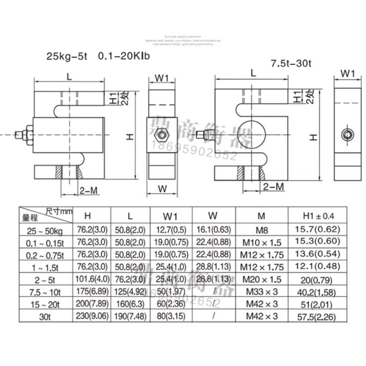 Load Cell ZEMIC H3 C3 200kg Tipe S Loadcell Sensor Berat Timbangan Digital