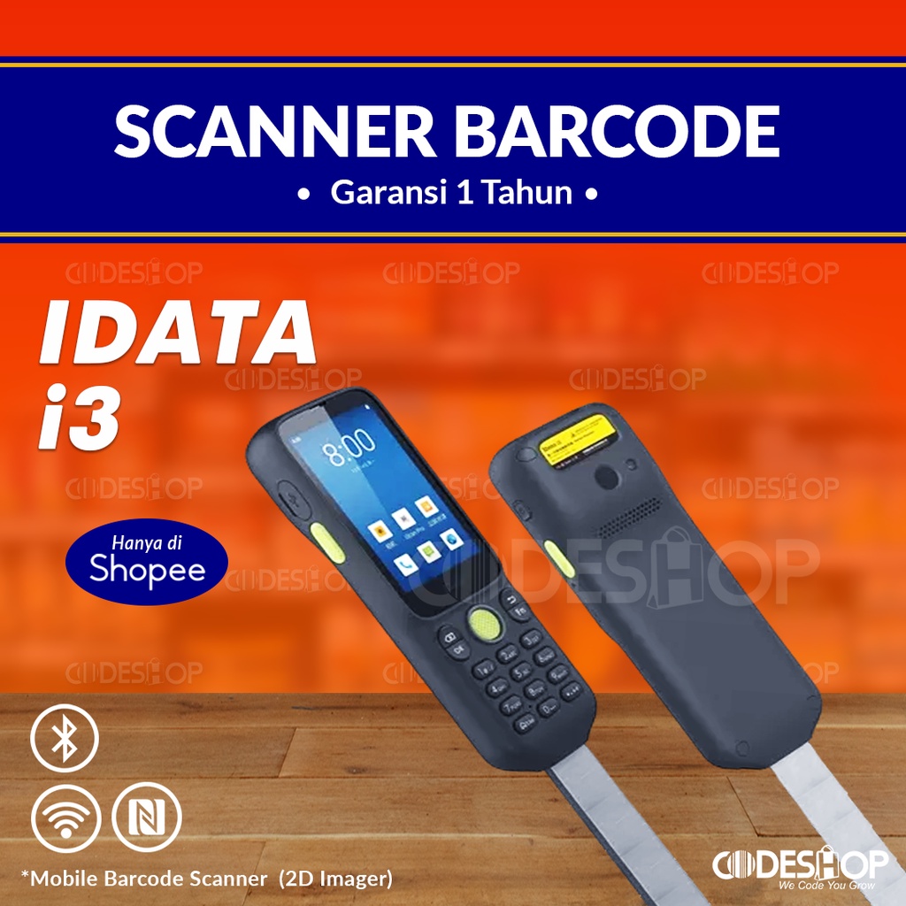 Mobile Barcode Scanner IDATA i3 Keypad Touchscreen Android Scanner