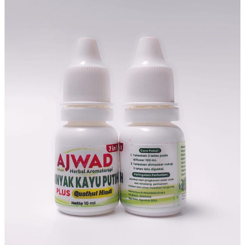 AJWAD Minyak Kayu Putih Plus Qusthul Hindi Diffuser Herbal Aromaterapi Plus Qusthul Hindi