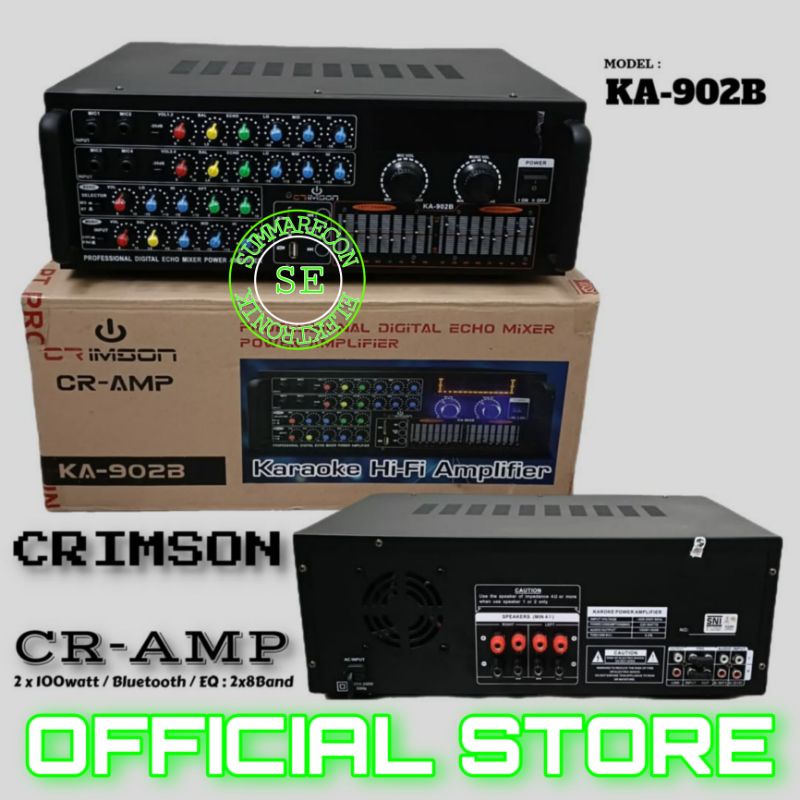 amplifier karaoke crimson cr amp ka902b amplifier crimson usb bluetooth mp3