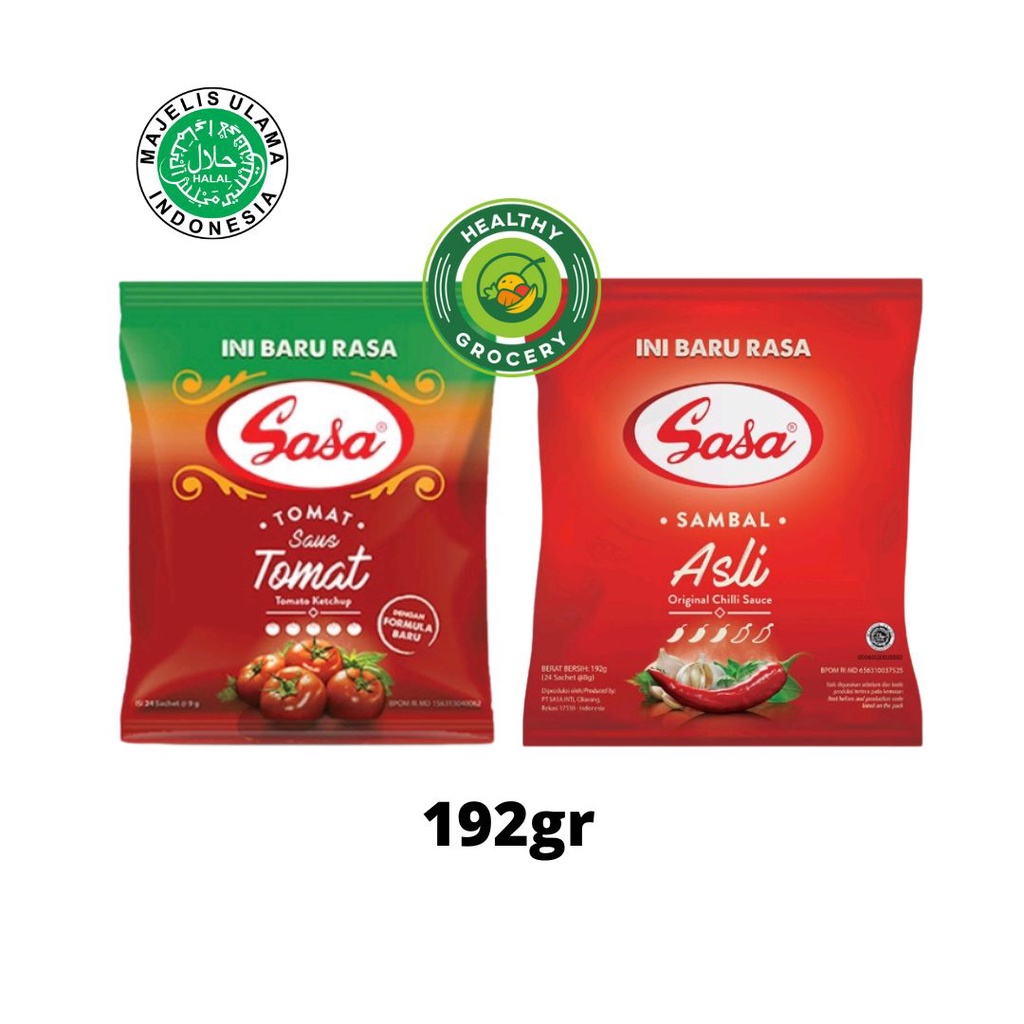 Sasa Sambal Asli / Saus Tomat 192 gr Isi 24 Sachet