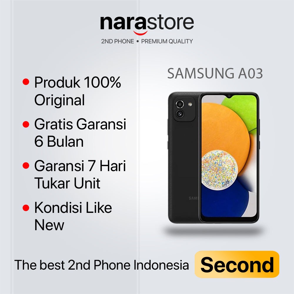 Samsung A03s 3/32GB Like New seken normal mulus fullset kondisin perfect kualitas premium