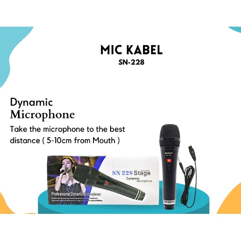 Mic Kabel Sn-238 | Microphone Kabel Karoke | Mic Karoke Tipe Sn-238