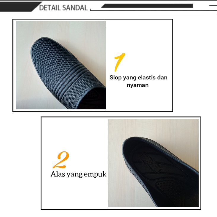 gos ATT NBX 663 SEPATU SLIP ON Sepatu Cowok Bahan Karet Ringan Tahan Air Nyaman Elastis