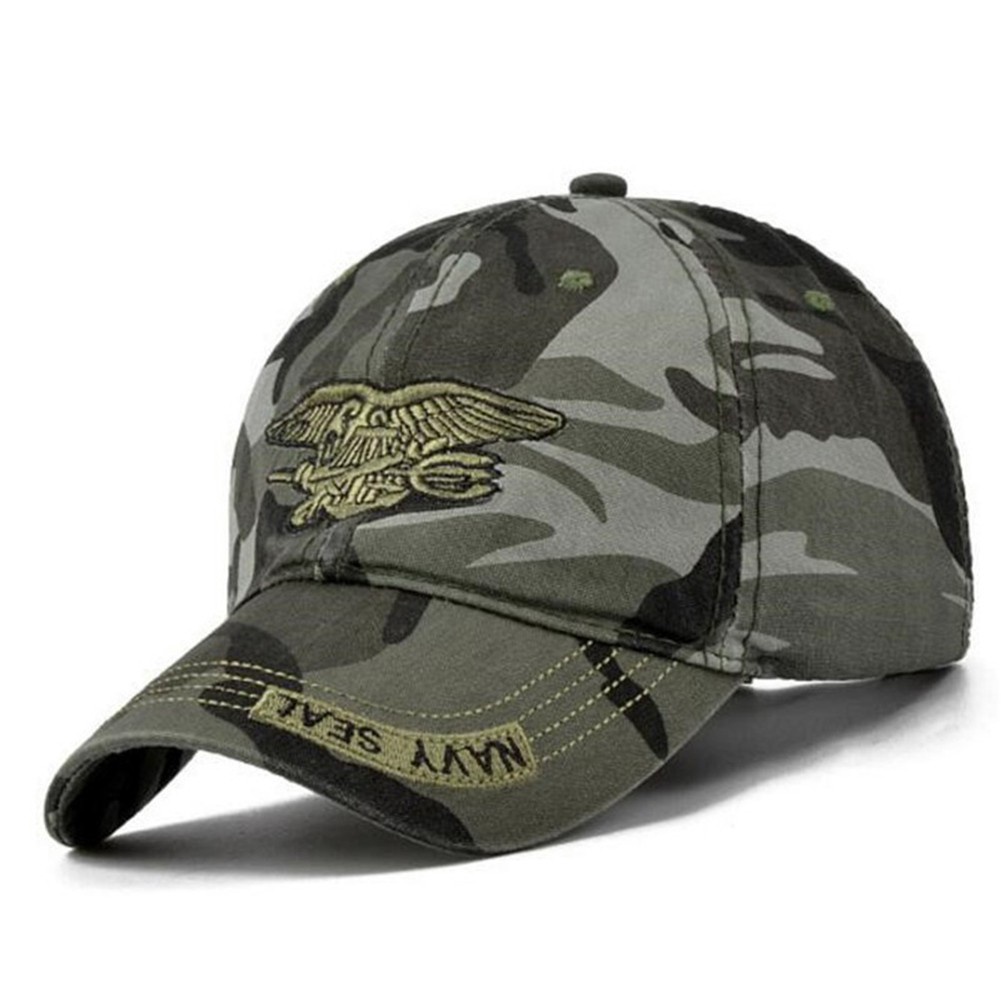 Topi Baseball Adjustable Gaya Army Untuk Pria