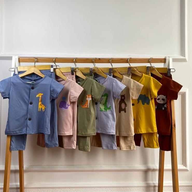 New Setelan panjang sablon 12345 pineapple kids