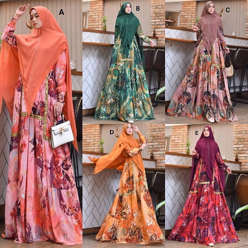 Set / Maudy syari vol 5 By hanasangka / AZKA SYARI BY SYALMADINA (PO 12 NOVEMBER)