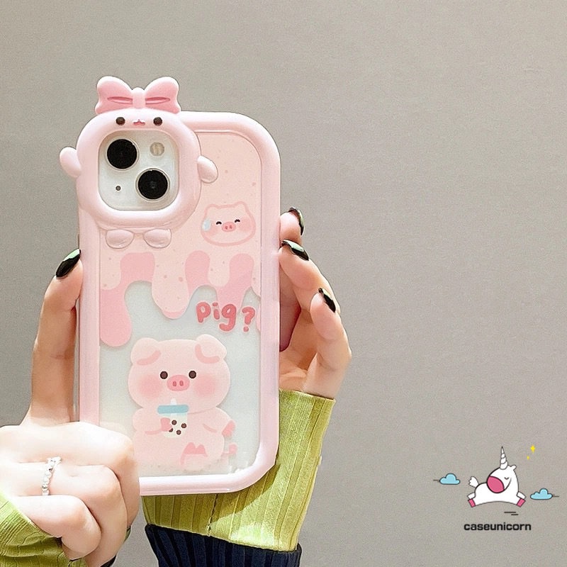 Case Desain Monster Pig 3D Untuk Vivo Y15S Y35 Y20 Y16 Y51A Y22 Y22s Y02s Y31 Y51 Y21S Y12 Y11 Y15 Y33S Y21 Y91 Y53s Y91C Y20s Y23 Y30 Y20s Y23 Y20s Y23 Y20 Y23 Y20s