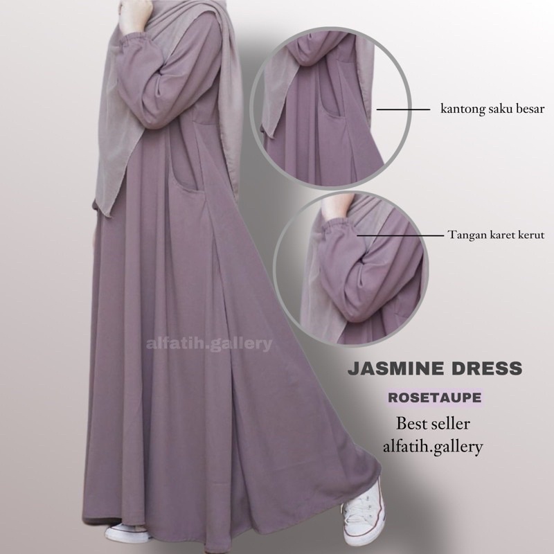 JASMINE DREES GAMIS SYARI POLOS / GAMIS WANITA TERBARU