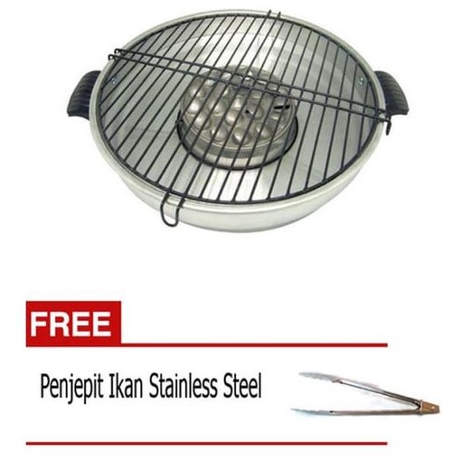 Maspion Fancy Grill 33 cm + GRATIS Jepitan Stainless Steel