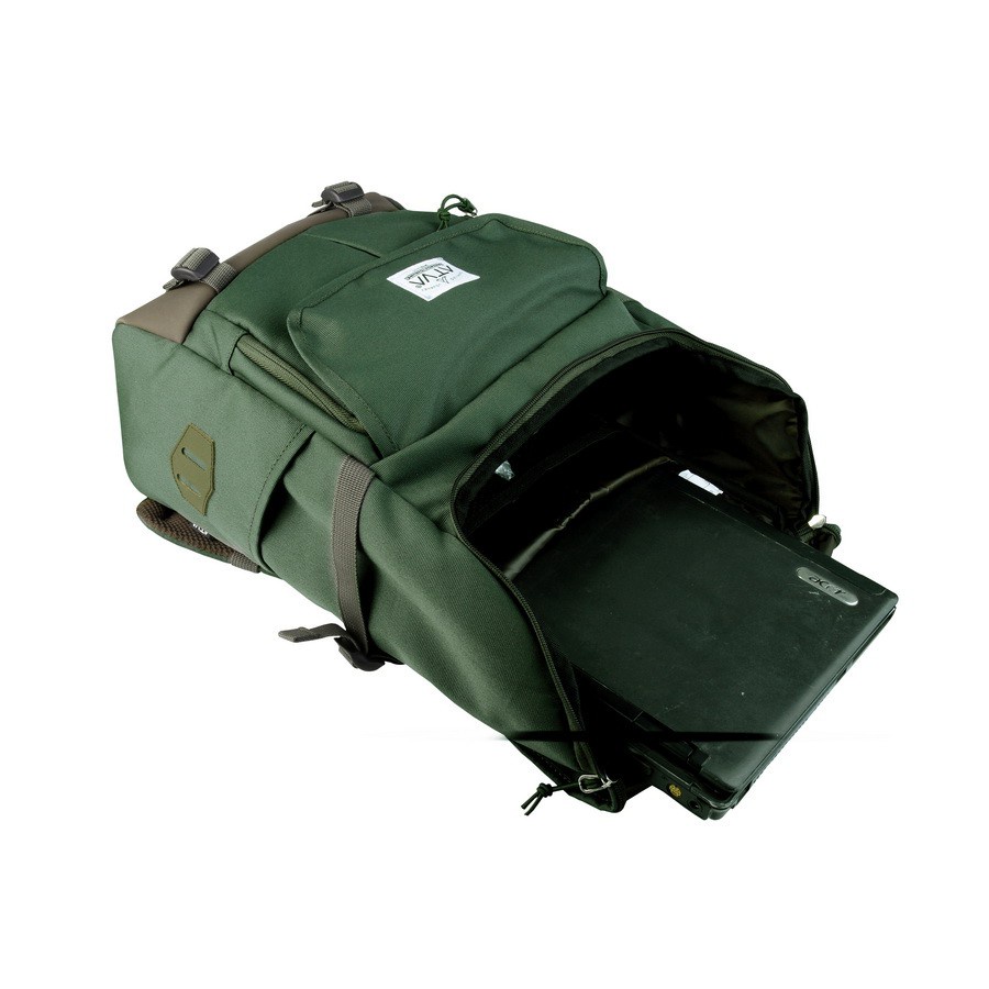 GALARDO OLIVE GREEN ORIGINAL x ATVA ATVA Tas Ransel Casual Hijau Pria Daily Backpack Kuliah Kampus Kerja Kantor Sekolah SMA SMK Remaja Dewasa Tas Punggung Laptop Ukuran Besar 14 15 16 Inch Bagpack Distro USB Charger Premium Outdoor Travel Bag Kekinian