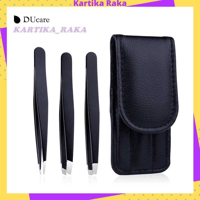 KR Pinset Bulu Alis Mata 3 Pcs Alat Pencabut Alis Eyebrow Eyelash Stainless Steel