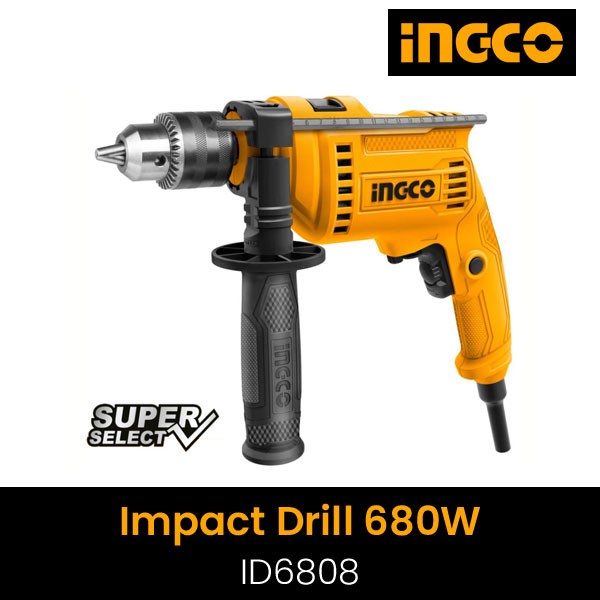 INGCO Mesin Bor Listrik Impact Drill Ukuran Max 13mm 680 Watt