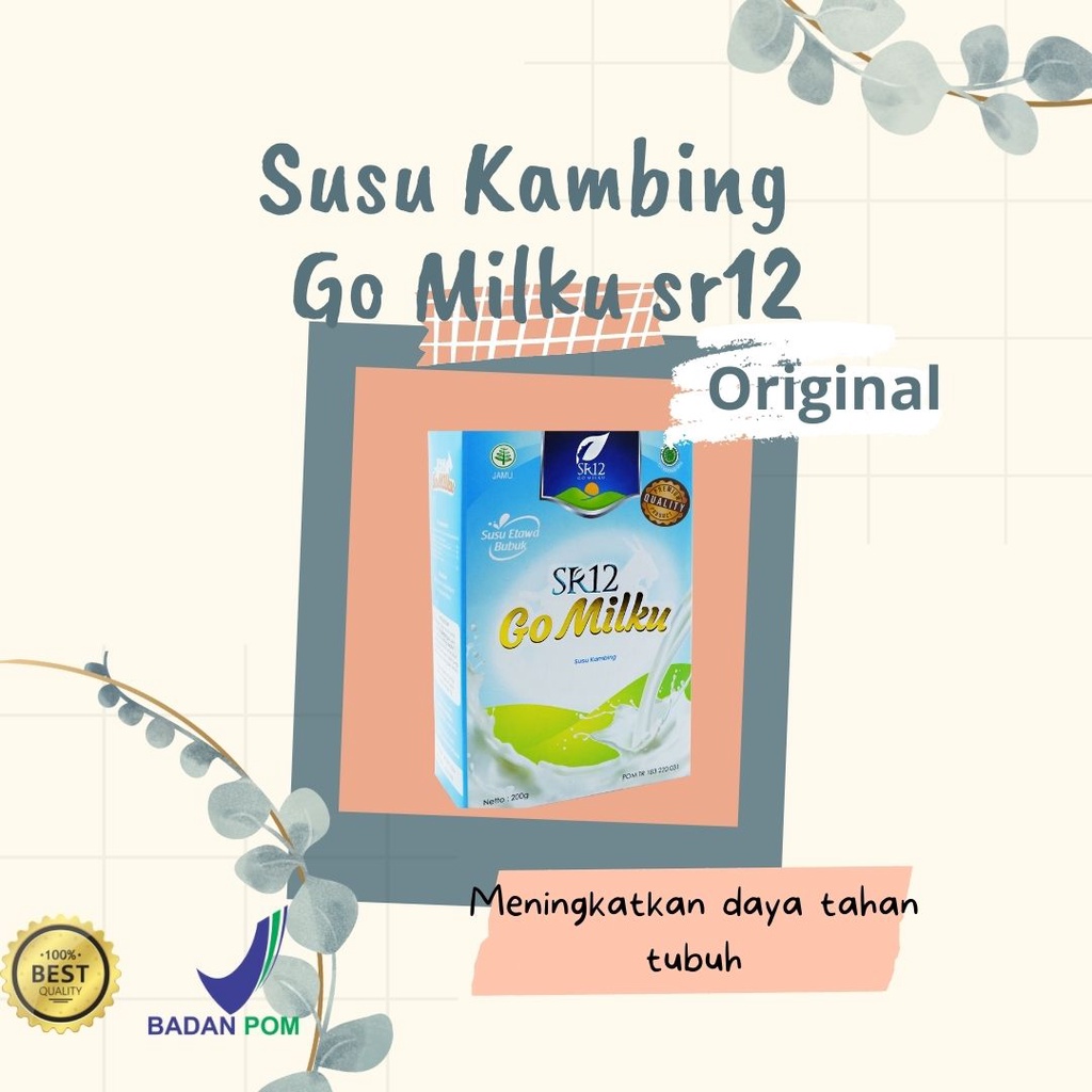 

GO MILKU SR12/SUSU KAMBING ETAWA PEMIUM/ EKSTRA DAUN KELOR/ BEST SELLER/ORIGINAL 600GR