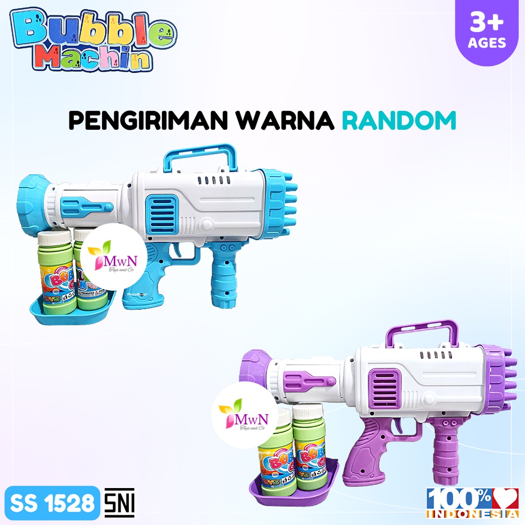 MWN Mainan Bubble Bazooka Launcher Machine 32 Lubang SS1528