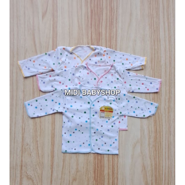 Baju Bayi Lengan Panjang Baru Lahir Polkadot Saffenda Baby SNI