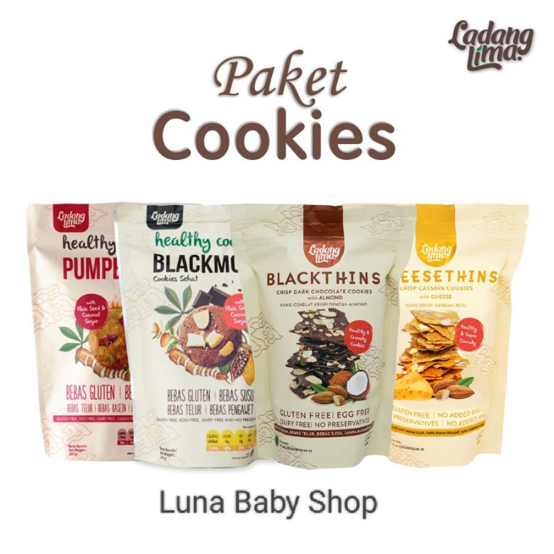 

Ladang Lima Healthy Cookies Blackmond,Blackthins,Pumpberry