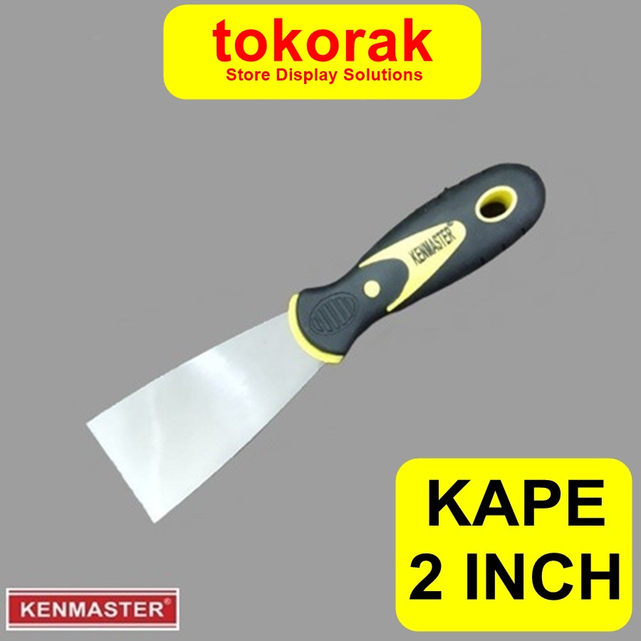 KENMASTER KAPE 2 INCH STAINLESS GAGANG KARET - SCRAP PUTTY KNIFE