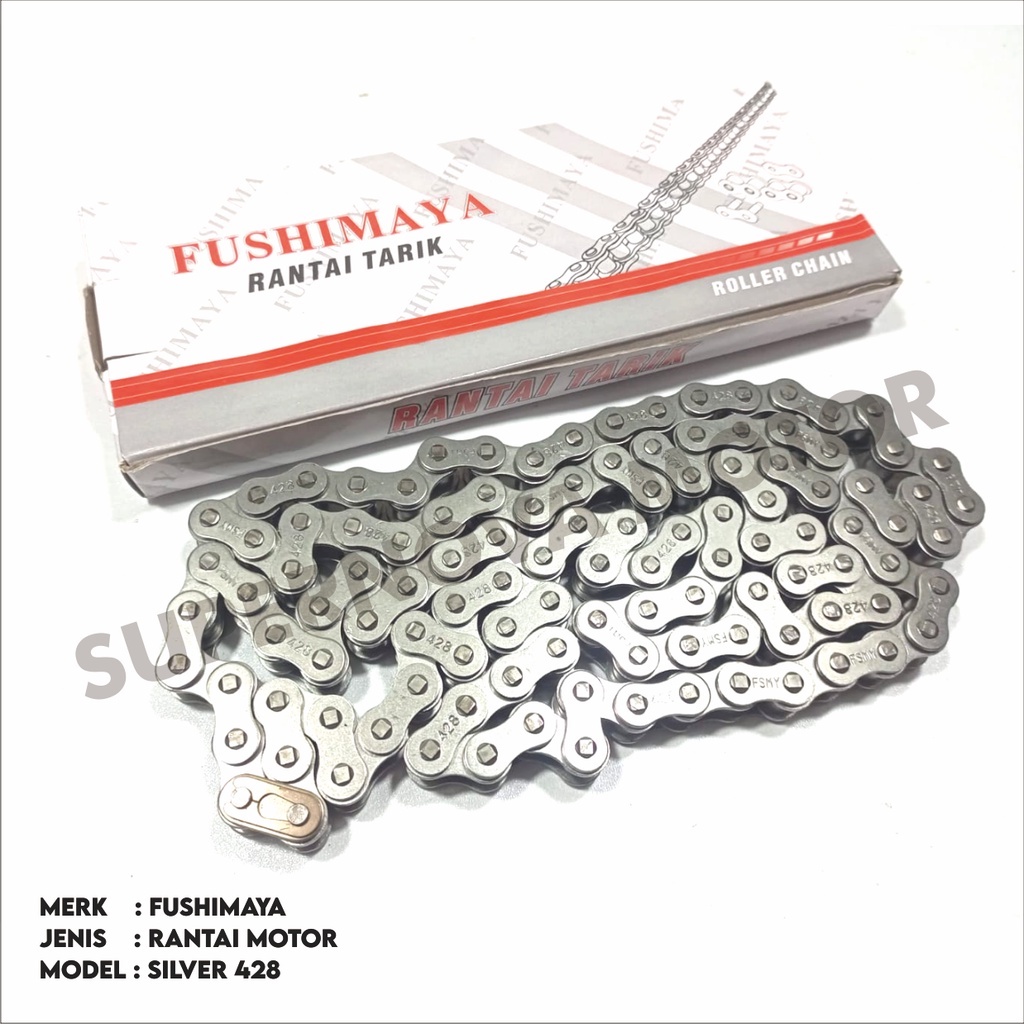 RANTAI RODA SILVER FUSHIMAYA 428 RANTE MOTOR RANTAI SILVER FUSHIMAYA