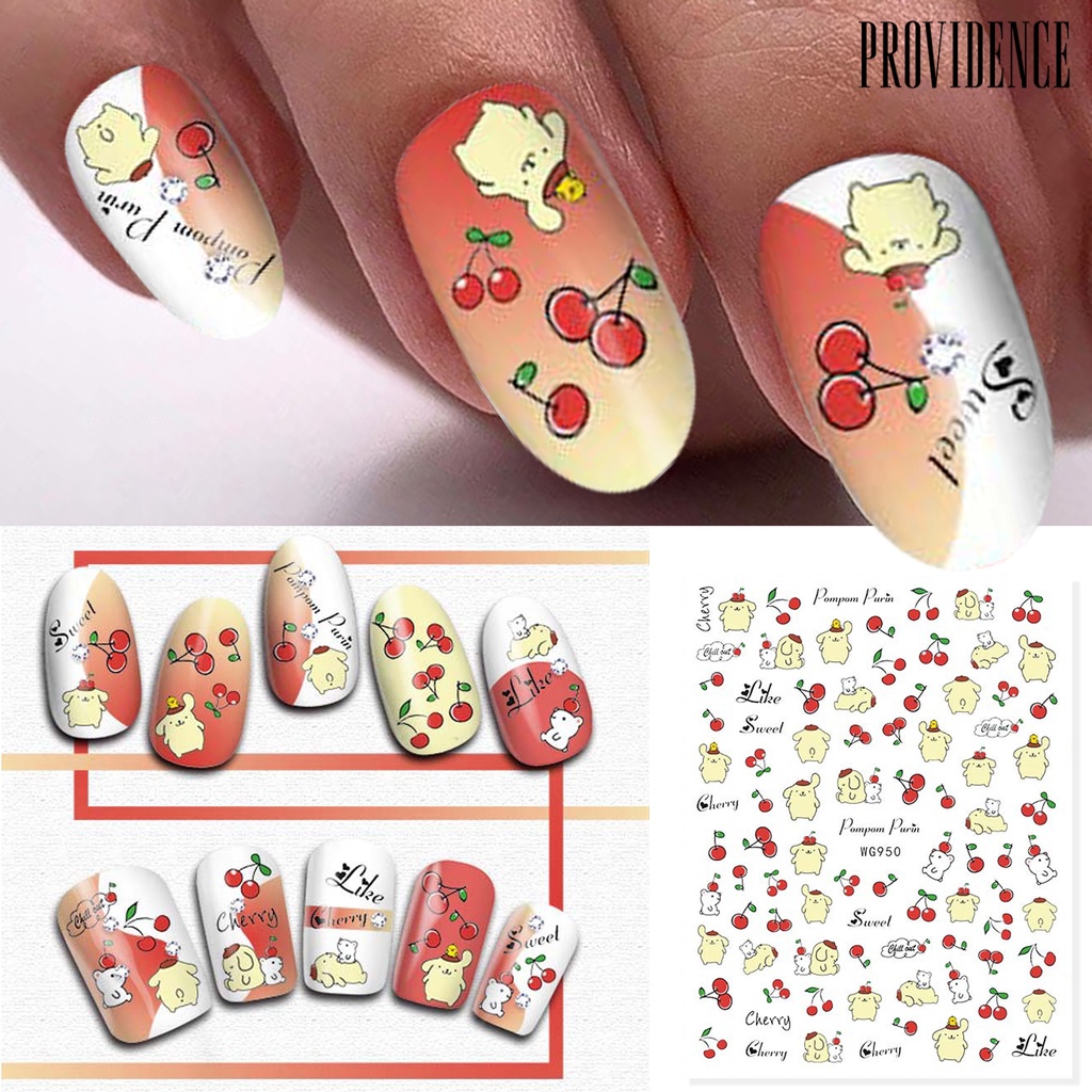 Providence Stiker Kuku Motif Kartun Anime Untuk Nail Art DIY