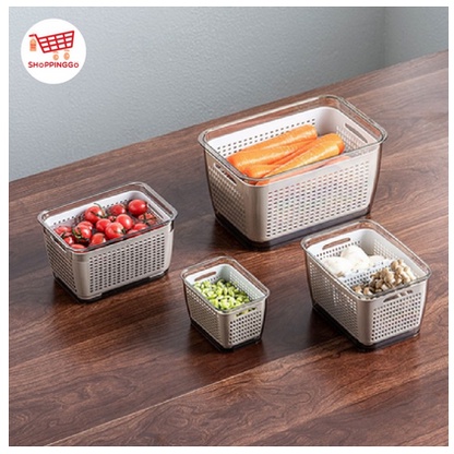 Rak Kulkas Akrilik Kotak Makanan Box Container Buah & Sayur Food Grade