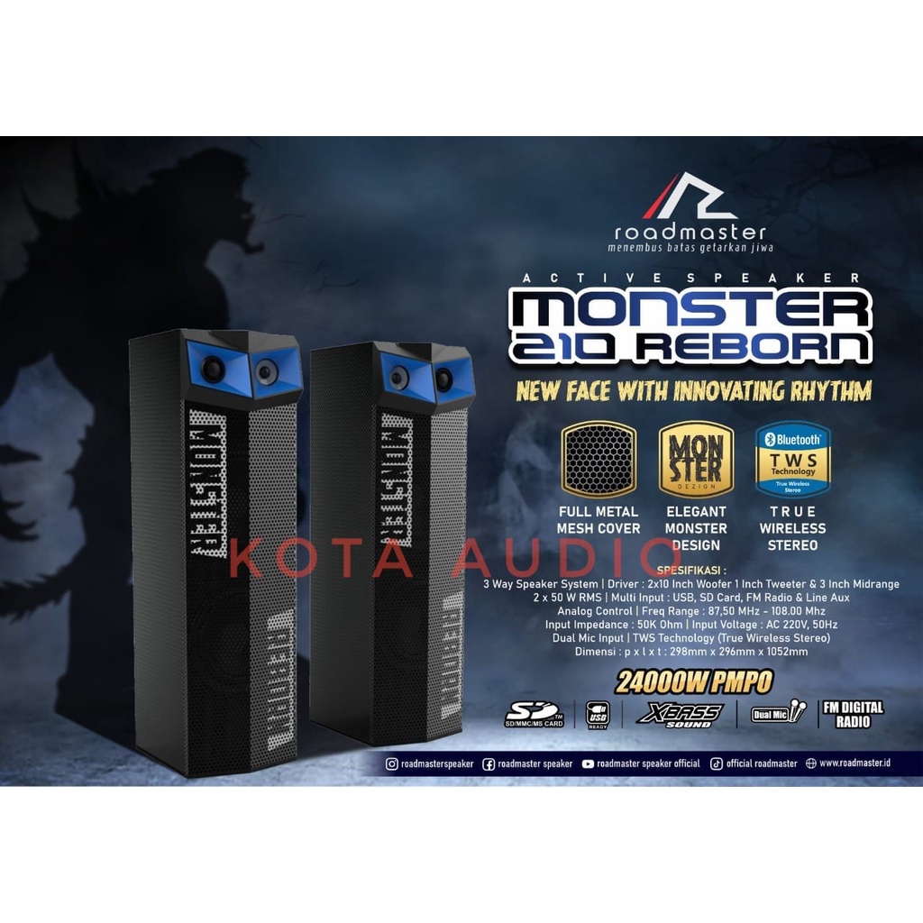 SPEAKER AKTIF ROADMASTER MONSTER 210 REBORN MONSTER210