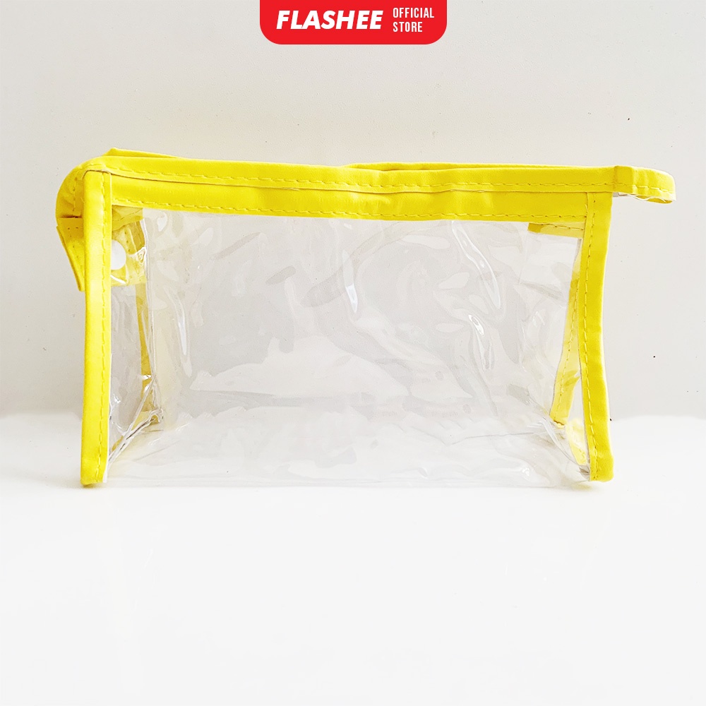 

Tempat Pensil Transparan Aesthetic Model Korea Pouch Transparan Serbaguna Organizer Alat Tulis Kotak Pensil kuning