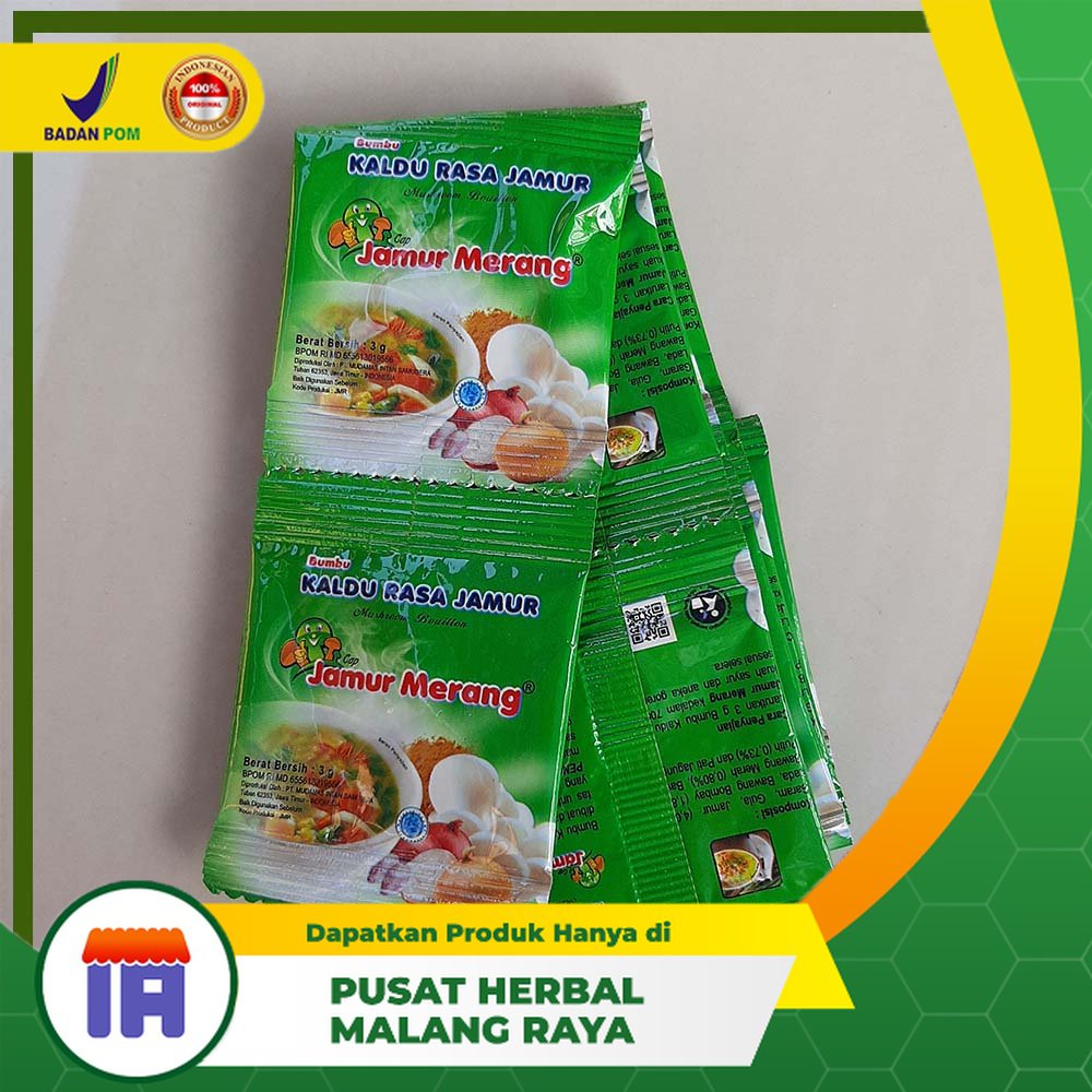 Jual Bumbu Kaldu Jamur Merang Alami 1 Pack Isi 30 Sachet Non Msg Rasa