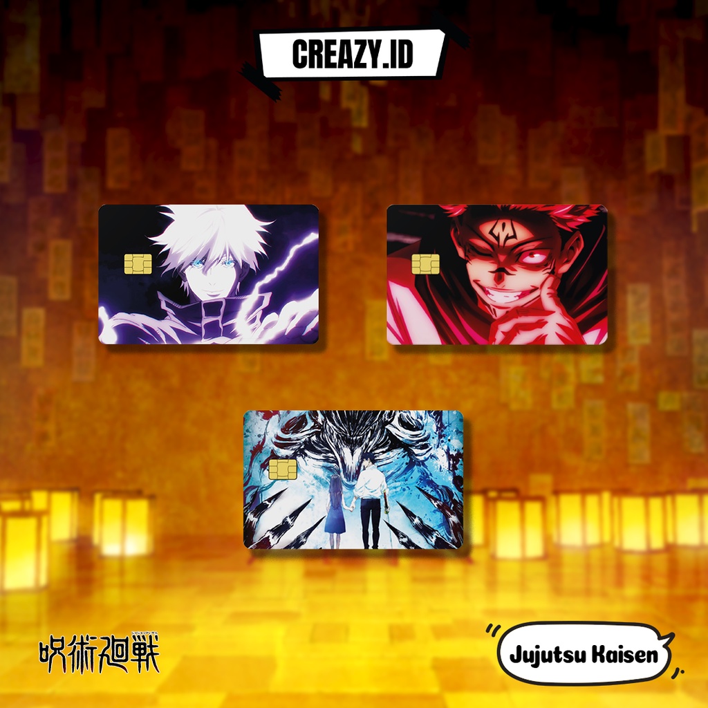 

Jujutsu Kaisen - Sticker Kartu ATM / Card Skin / Stiker Kartu ATM / Skin Card / Flazz / Stiker Credit [Creazy.id]