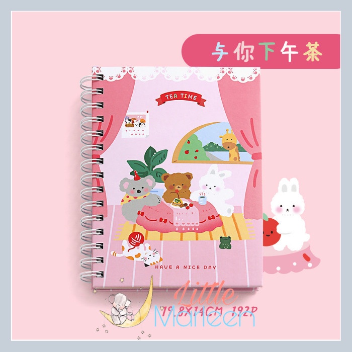 

Agenda Notebook Ring Rabbit Bear / Jurnal Agenda Buku Tulis Anak / Planner
