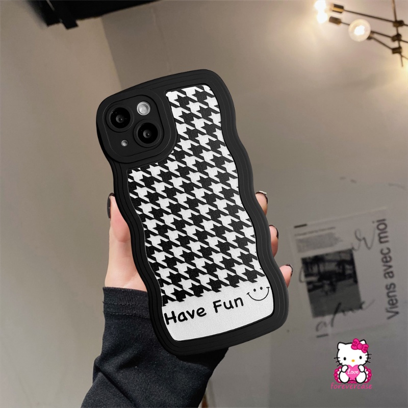 Soft Case Tpu Motif Houndstooth Cover Samsung A50 A04s A50s A30s A32 A13 A23 A12 M22 A03s A53 A52 A22 A21s A52s A33 A23 M11 M22 A31 M32