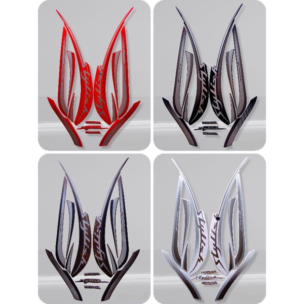 STIKER STRIPING LIS LES BODY MOTOR HONDA SCOOPY eSP K93 STYLISH 2017 FULL SET MOTIF STANDAR