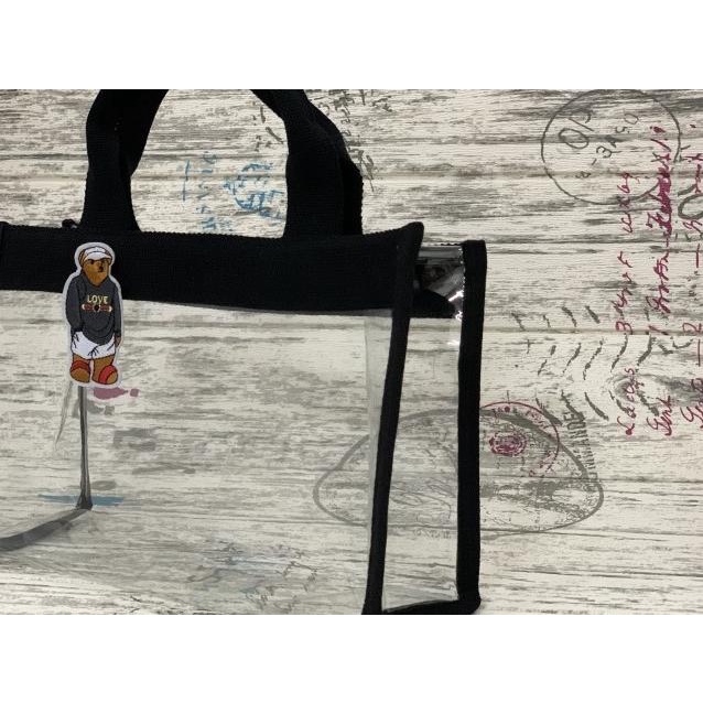 Tas Tote PVC Mika Transparant Fashion - Hitam, Resleting