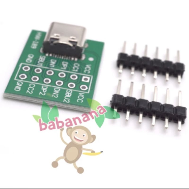 Type-C USB To PCB Adapter Converter DIP connector Solder Pinboard