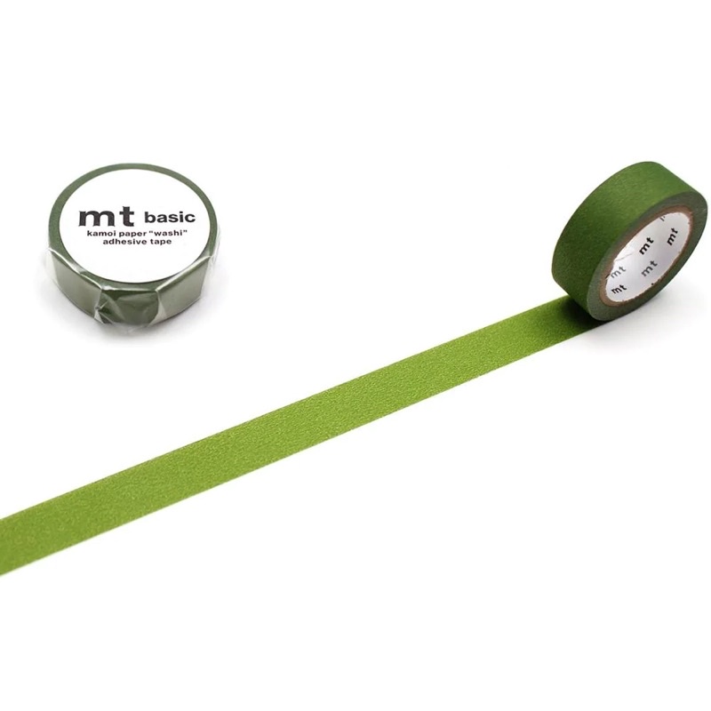 

MT Basic Matte Olive Green Washi Tape