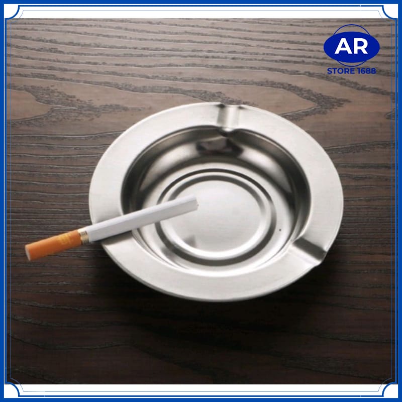 ASBAK ROKOK STAINLESS / ASBAK SENG BULAT / ASHTRAY CIGARETTE-[AR STORE1688]